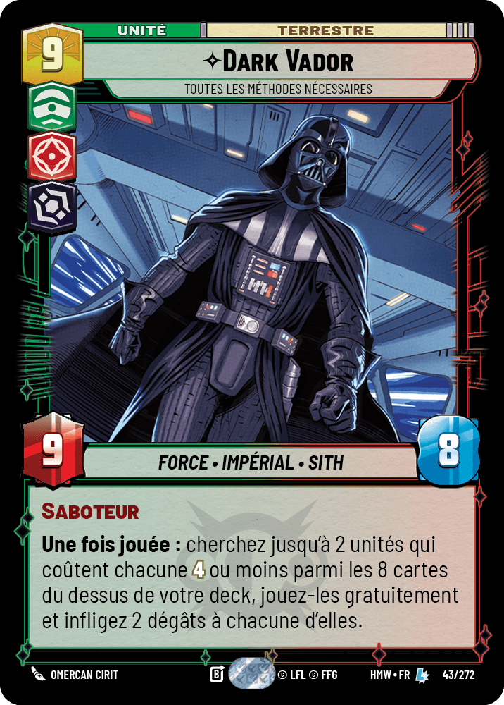 Dark Vador, Toutes Les Méthodes Nécessaires - HMW-043 - Standard - recto Français