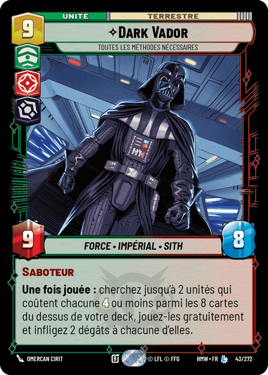 Dark Vador, Toutes Les Méthodes Nécessaires - HMW-043 - Standard - recto Français