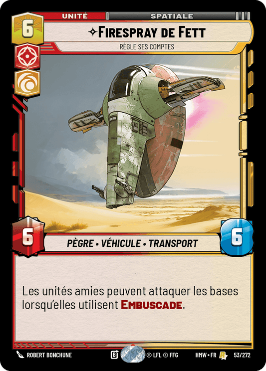 Firespray de Fett, Règle Ses Comptes - HMW-053 - Standard - recto Français