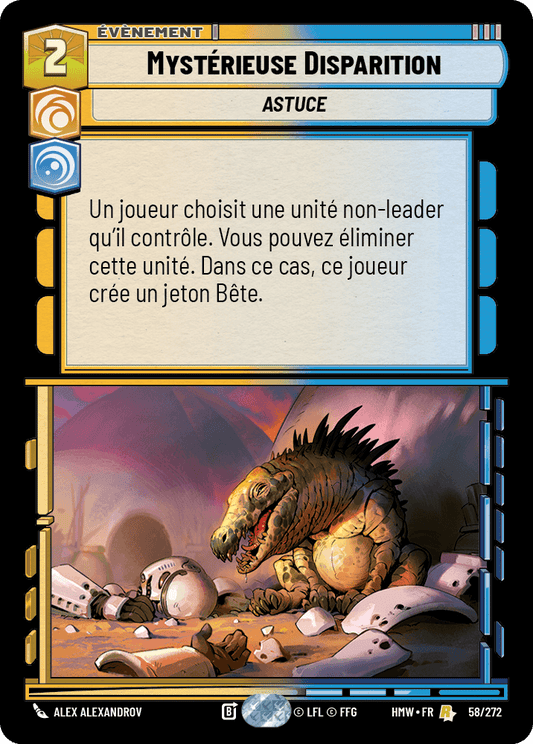 Mystérieuse Disparition - HMW-058 - Standard - recto Français