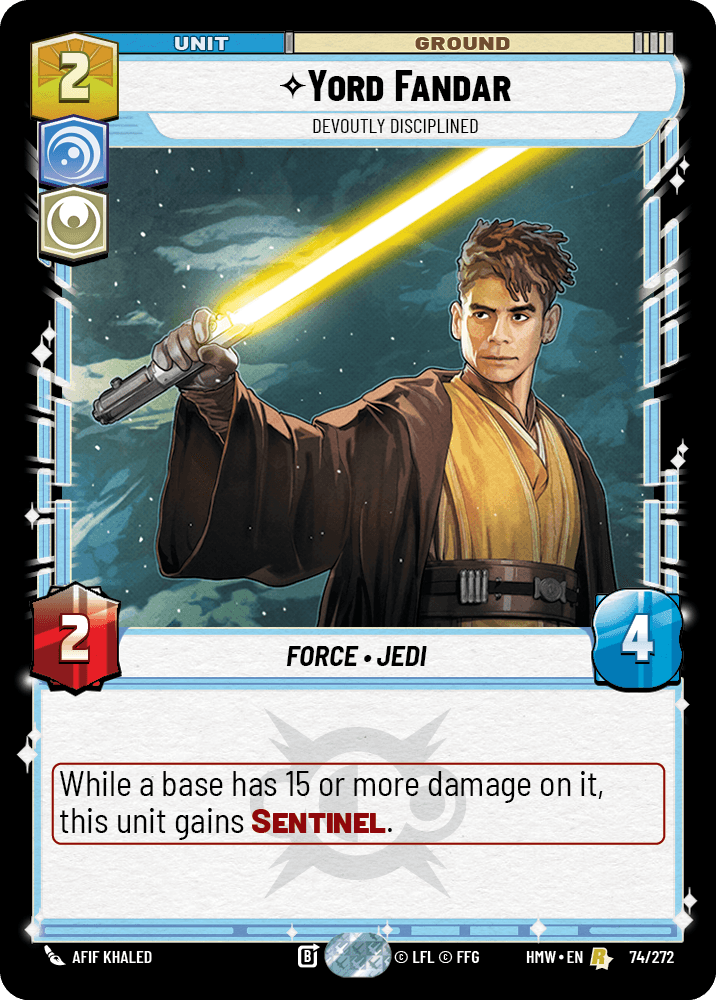 Yord Fandar, Ardemment Discipliné - HMW-074 - Standard - recto Anglais
