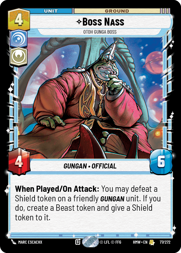 Boss Nass, Boss D'Otoh Gunga - HMW-077 - Standard - recto Anglais