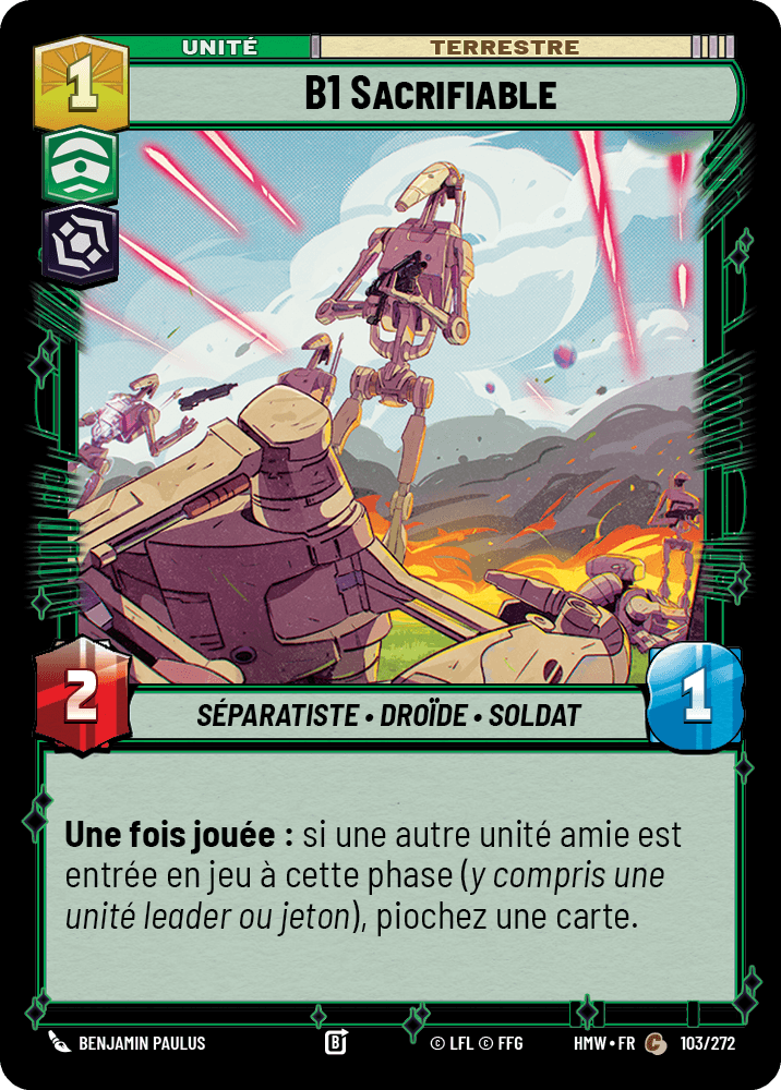 B1 Sacrifiable - HMW-103 - Standard - recto Français