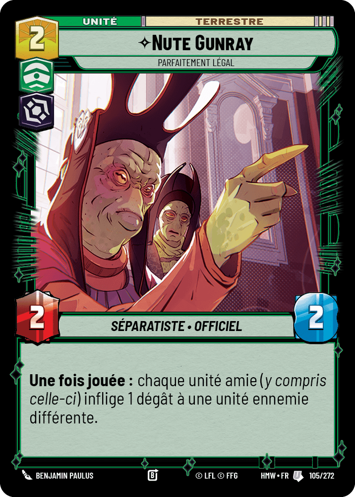 Nute Gunray, Parfaitement Légal - HMW-105 - Standard - recto Français