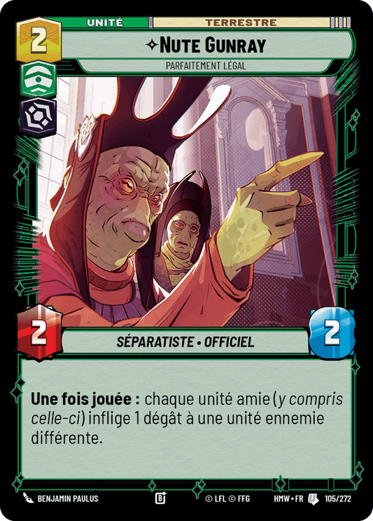 Nute Gunray, Parfaitement Légal - HMW-105 - Standard - recto Français
