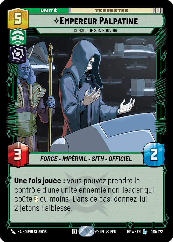 Empereur Palpatine, Consolide Son Pouvoir - HMW-110 - Standard - recto Français