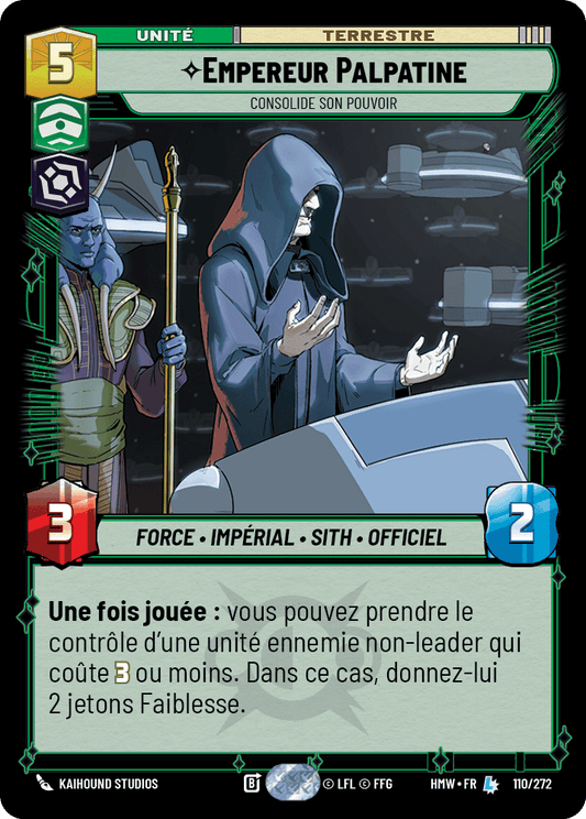 Empereur Palpatine, Consolide Son Pouvoir - HMW-110 - Standard - recto Français