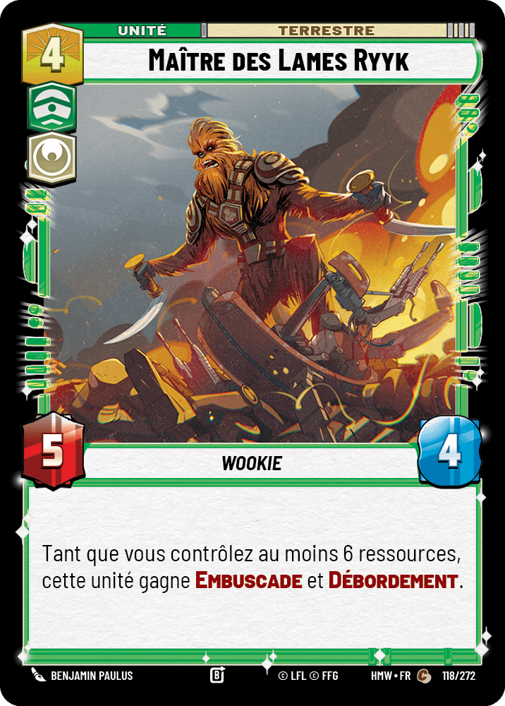 Maître des Lames Ryyk - HMW-118 - Standard - recto Français