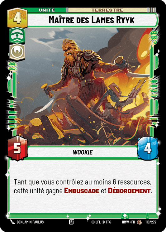 Maître des Lames Ryyk - HMW-118 - Standard - recto Français