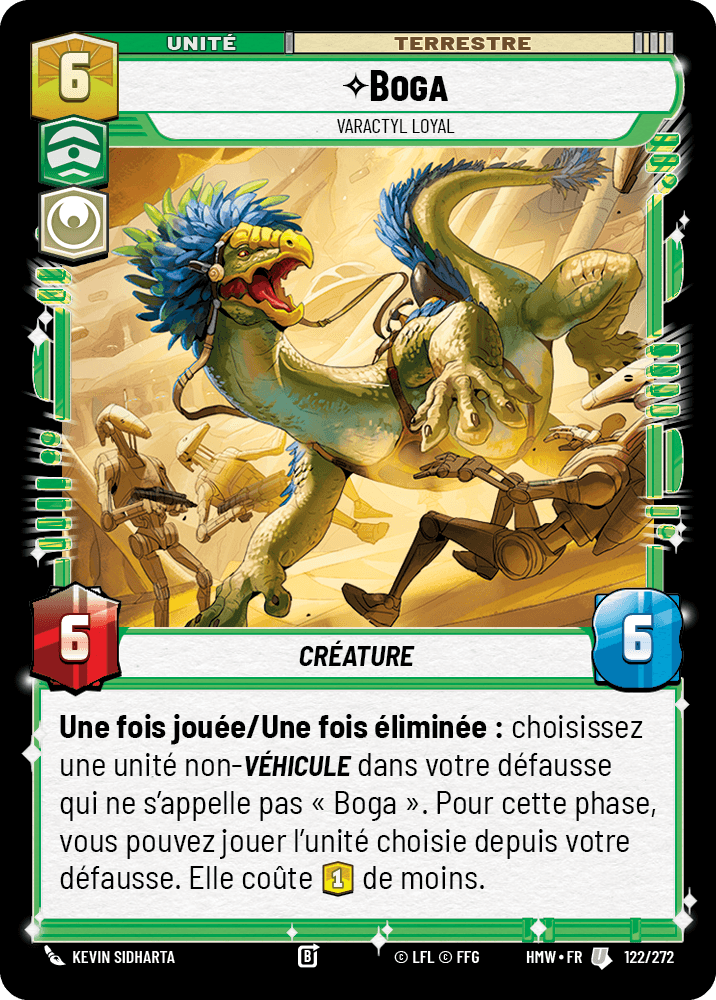 Boga, Varactyl Loyal - HMW-122 - Standard - recto Français