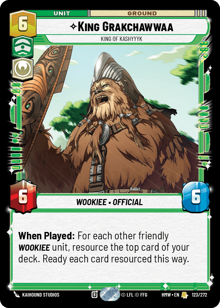 Roi Grakchawwaa, Roi De Kashyyyk - HMW-123 - Standard - recto Anglais