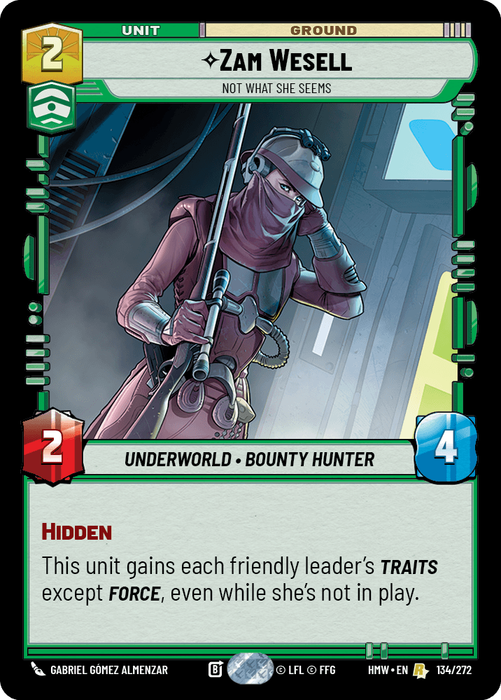 Zam Wesell, Pas Ce Qu'Elle Semble - HMW-134 - Standard - recto Anglais