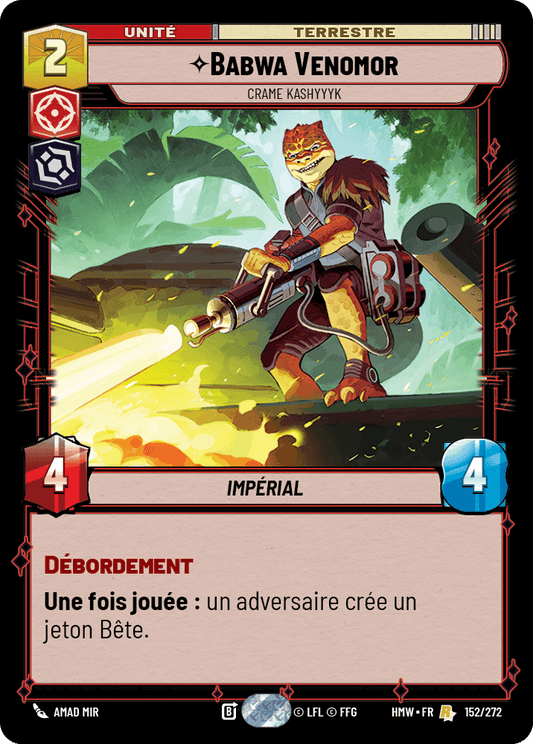 Babwa Venomor, Crame Kashyyyk - HMW-152 - Standard - recto Français