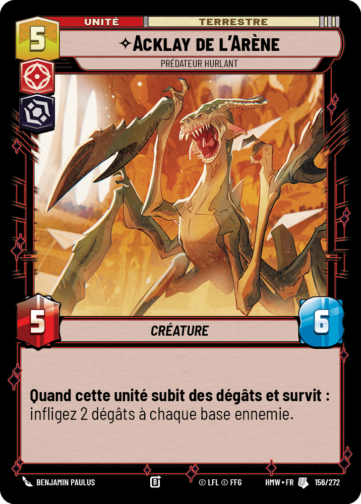 Acklay de l'Arène, Prédateur Hurlant - HMW-156 - Standard - recto Français