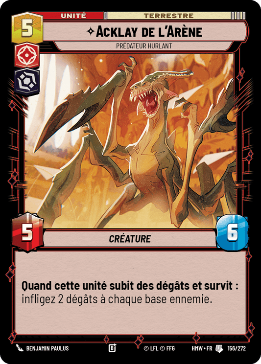 Acklay de l'Arène, Prédateur Hurlant - HMW-156 - Standard - recto Français