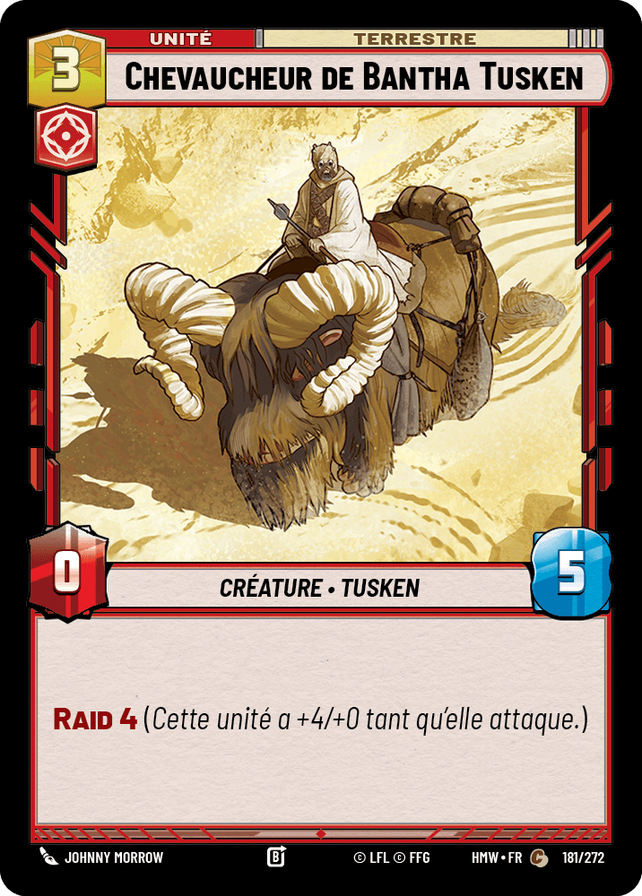 Chevaucheur de Bantha Tusken - HMW-181 - Standard - recto Français