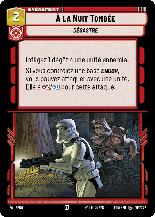 À la Nuit Tombée - HMW-193 - Standard - recto Français