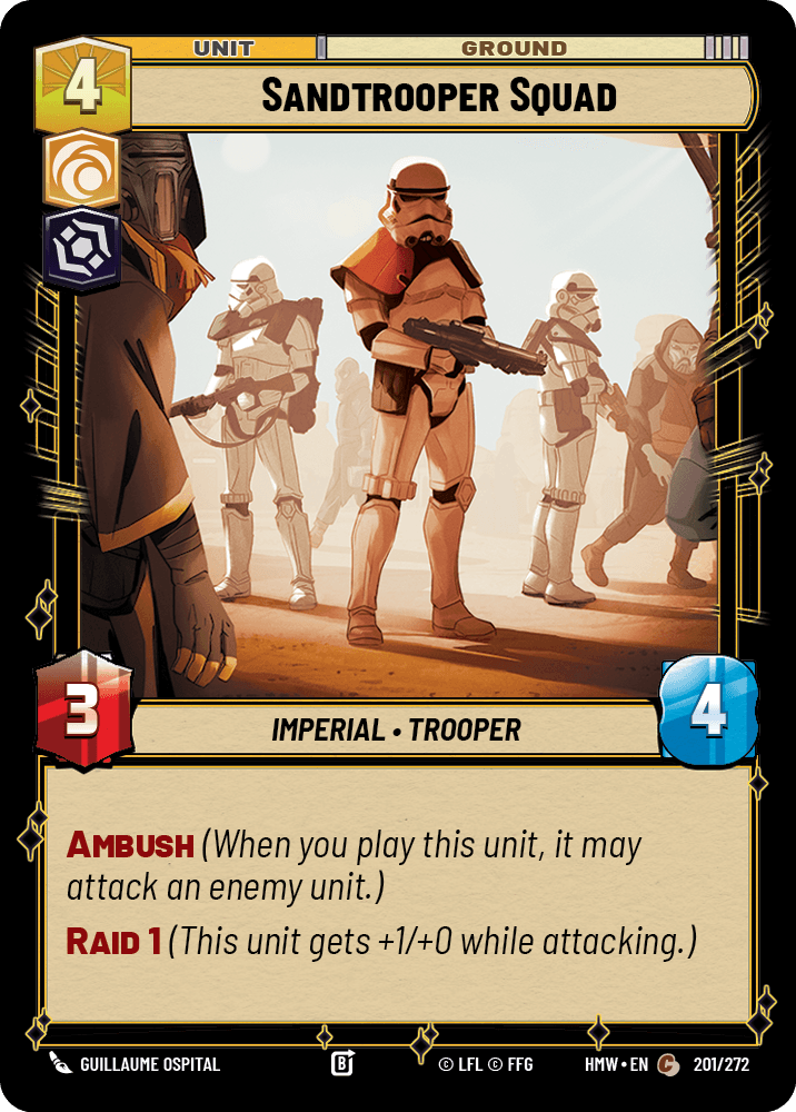 Escouade de Sandtroopers - HMW-201 - Standard - recto Anglais