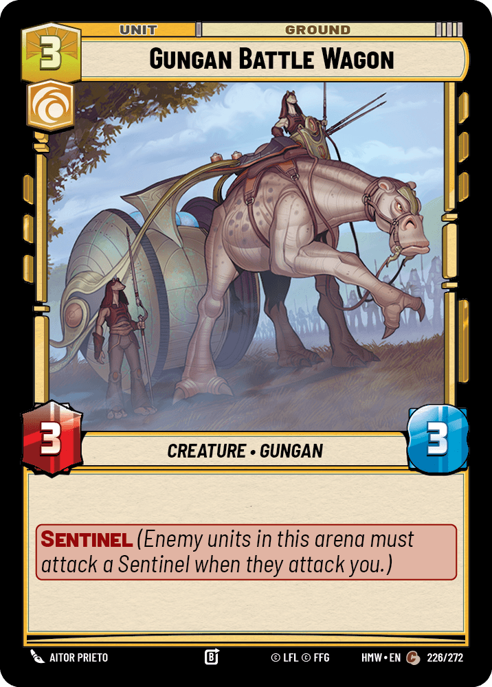 Chariot de Combat Gungan - HMW-226 - Standard - recto Anglais