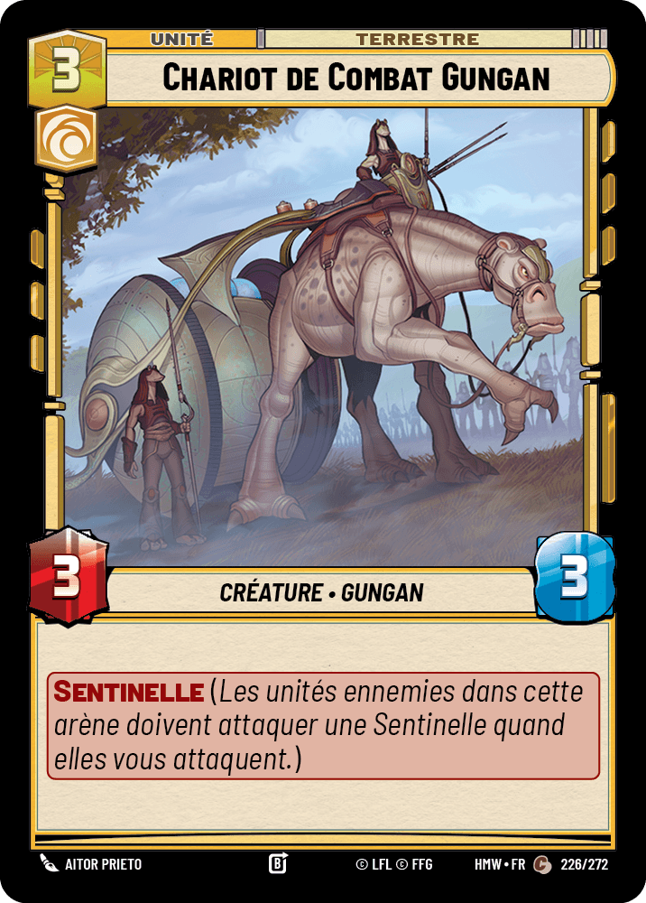 Chariot de Combat Gungan - HMW-226 - Standard - recto Français