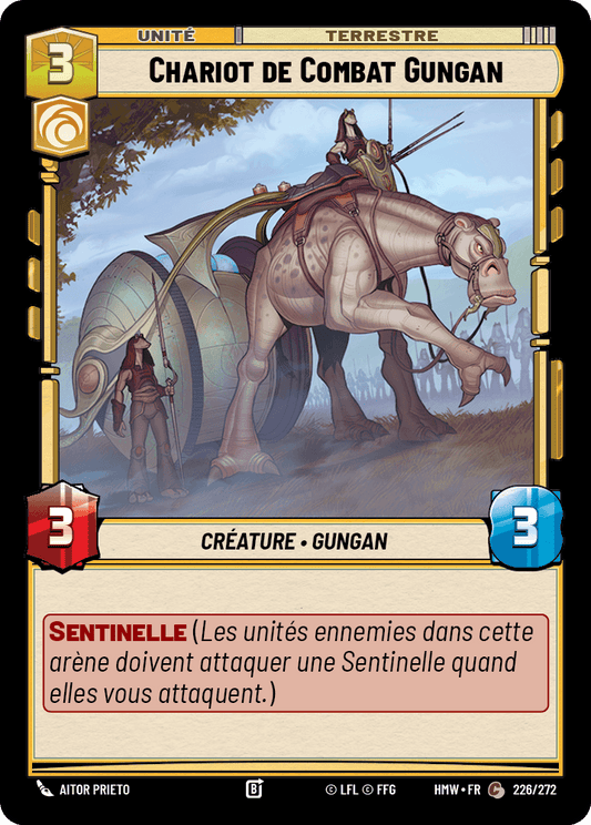 Chariot de Combat Gungan - HMW-226 - Standard - recto Français
