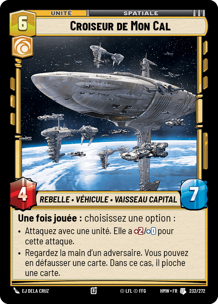 Croiseur de Mon Cal - HMW-232 - Standard - recto Français
