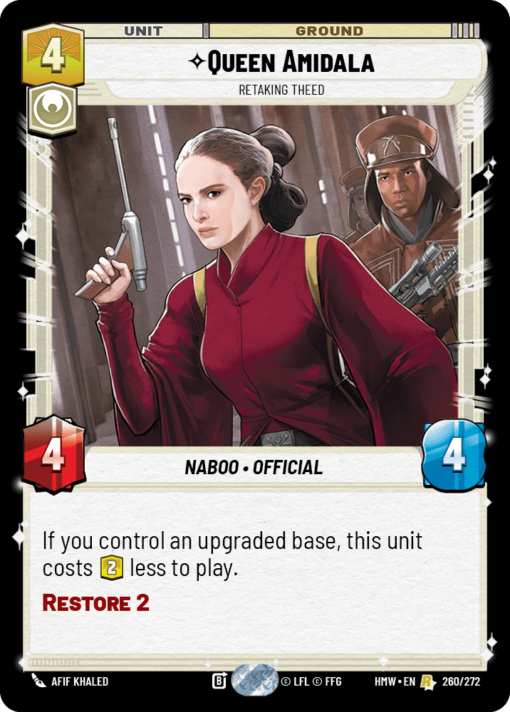 Reine Amidala, Reprend Theed - HMW-260 - Standard - recto Anglais