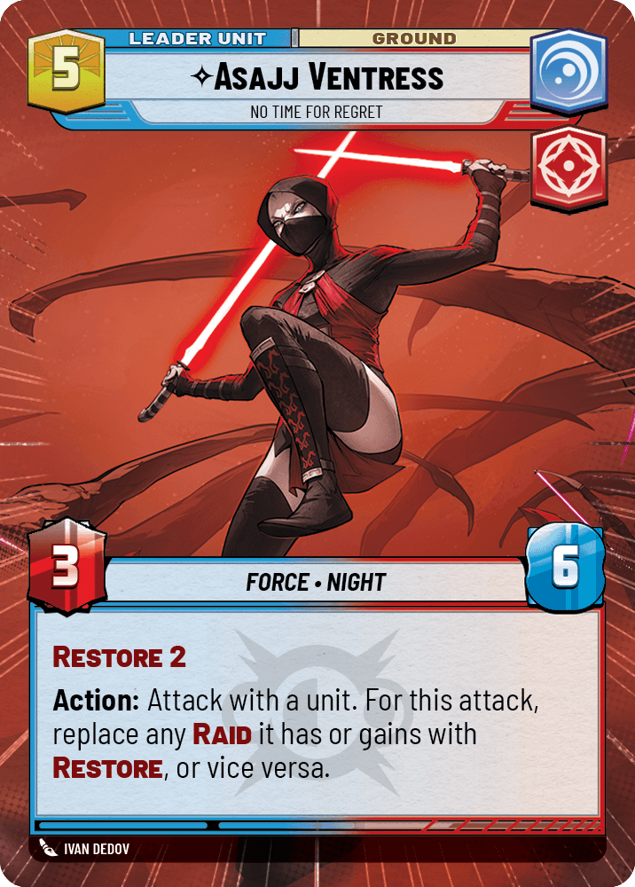 Asajj Ventress, L'Heure N'Est Pas Aux Regrets - XHMW-273 - verso Anglais