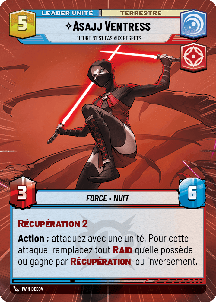 Asajj Ventress, L'Heure N'Est Pas Aux Regrets - XHMW-273 - verso Français