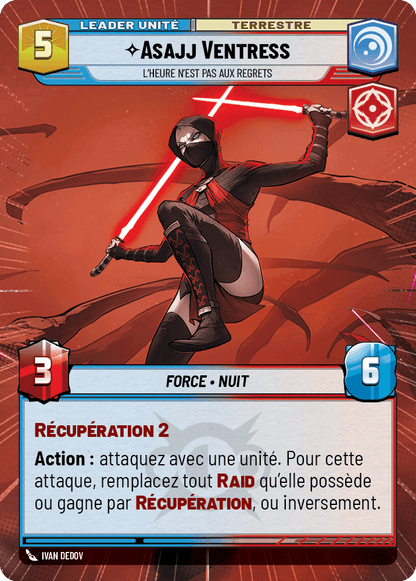 Asajj Ventress, L'Heure N'Est Pas Aux Regrets - XHMW-273 - verso Français