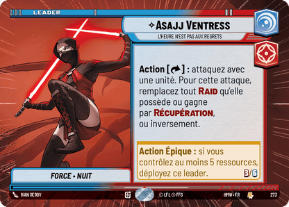 Asajj Ventress, L'Heure N'Est Pas Aux Regrets - XHMW-273 - Hyperspace - recto Français