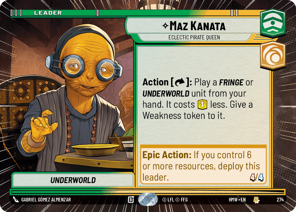 Maz Kanata, Reine Pirate Éclectique - XHMW-274 - Hyperspace - recto Anglais