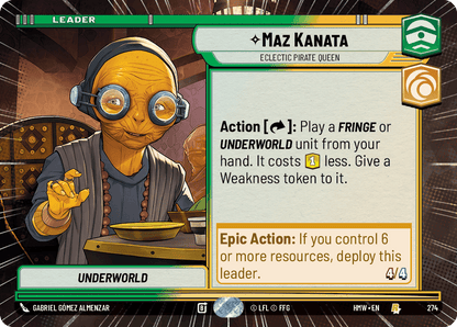 Maz Kanata, Reine Pirate Éclectique - XHMW-274 - Hyperspace - recto Anglais
