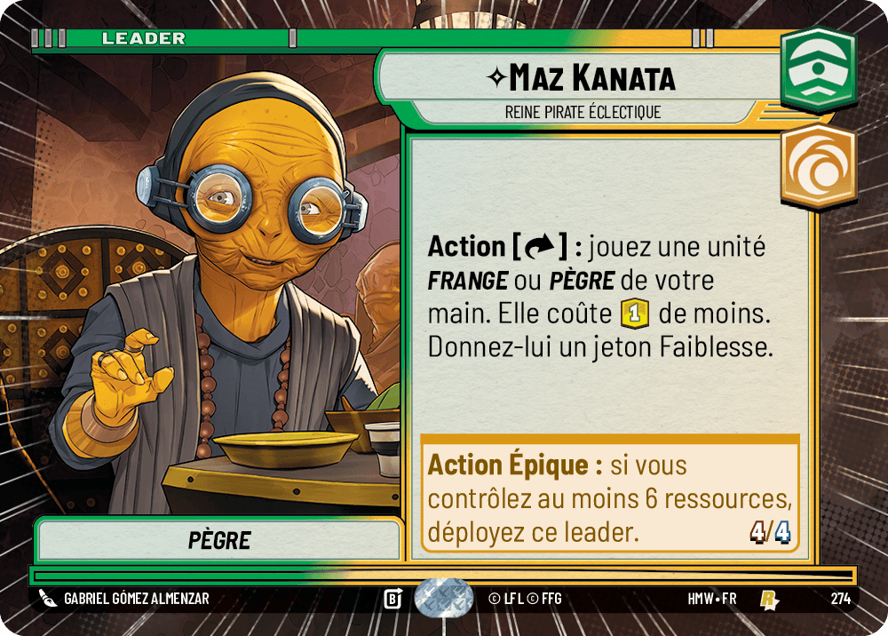 Maz Kanata, Reine Pirate Éclectique - XHMW-274 - Hyperspace - recto Français
