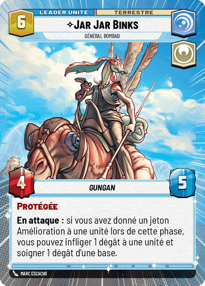 Jar Jar Binks, Général Bombad - XHMW-277 - verso Français