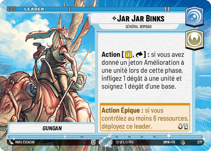 Jar Jar Binks, Général Bombad - XHMW-277 - Hyperspace - recto Français