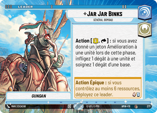 Jar Jar Binks, Général Bombad - XHMW-277 - Hyperspace - recto Français