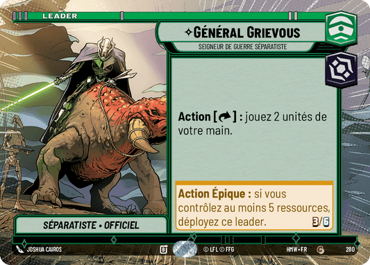 Général Grievous, Seigneur De Guerre Séparatiste - XHMW-280 - Hyperspace - recto Français