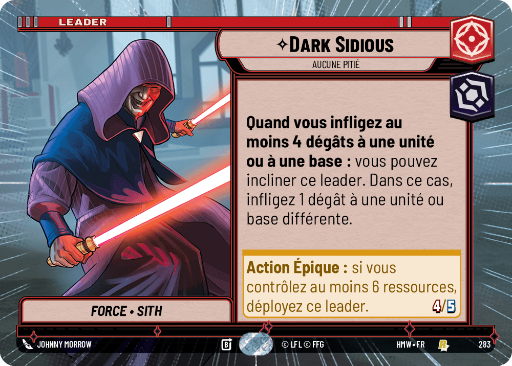 Dark Sidious, Aucune Pitié - XHMW-283 - Hyperspace - recto Français
