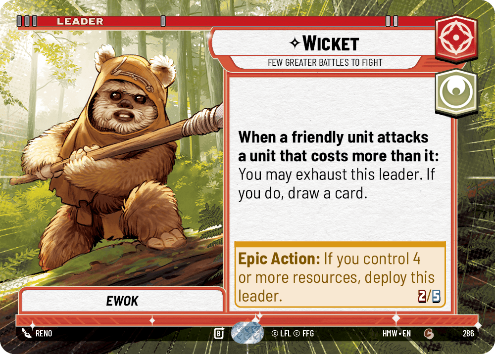 Wicket, Rares Sont Les Batailles Plus Grandes À Mener - XHMW-286 - Hyperspace - recto Anglais