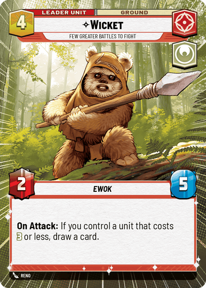 Wicket, Rares Sont Les Batailles Plus Grandes À Mener - XHMW-286 - verso Anglais