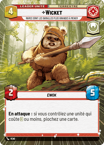 Wicket, Rares Sont Les Batailles Plus Grandes À Mener - XHMW-286 - verso Français