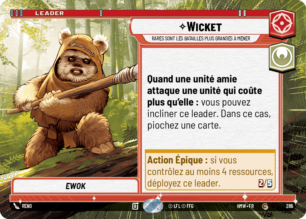 Wicket, Rares Sont Les Batailles Plus Grandes À Mener - XHMW-286 - Hyperspace - recto Français