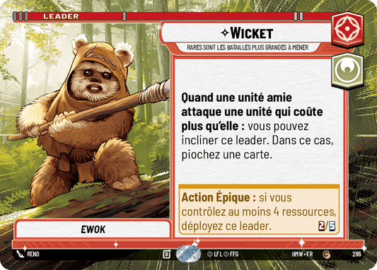 Wicket, Rares Sont Les Batailles Plus Grandes À Mener - XHMW-286 - Hyperspace - recto Français
