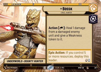 Bossk, Chasseur Cruel - XHMW-287 - Hyperspace - recto Anglais