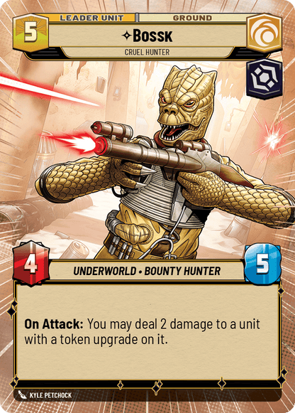 Bossk, Chasseur Cruel - XHMW-287 - verso Anglais