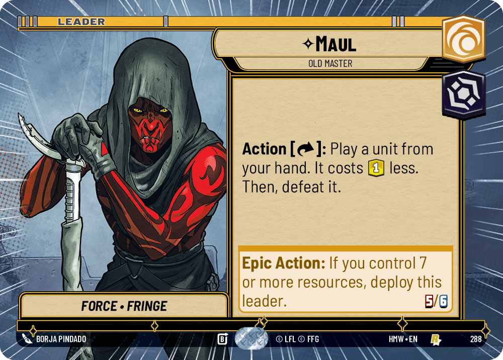 Maul, Vieux Maître - XHMW-288 - Hyperspace - recto Anglais