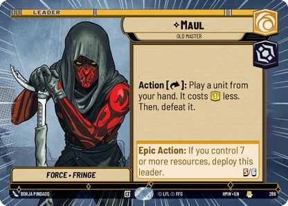 Maul, Vieux Maître - XHMW-288 - Hyperspace - recto Anglais