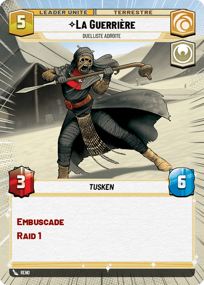 La Guerrière, Duelliste Adroite - XHMW-290 - verso Français