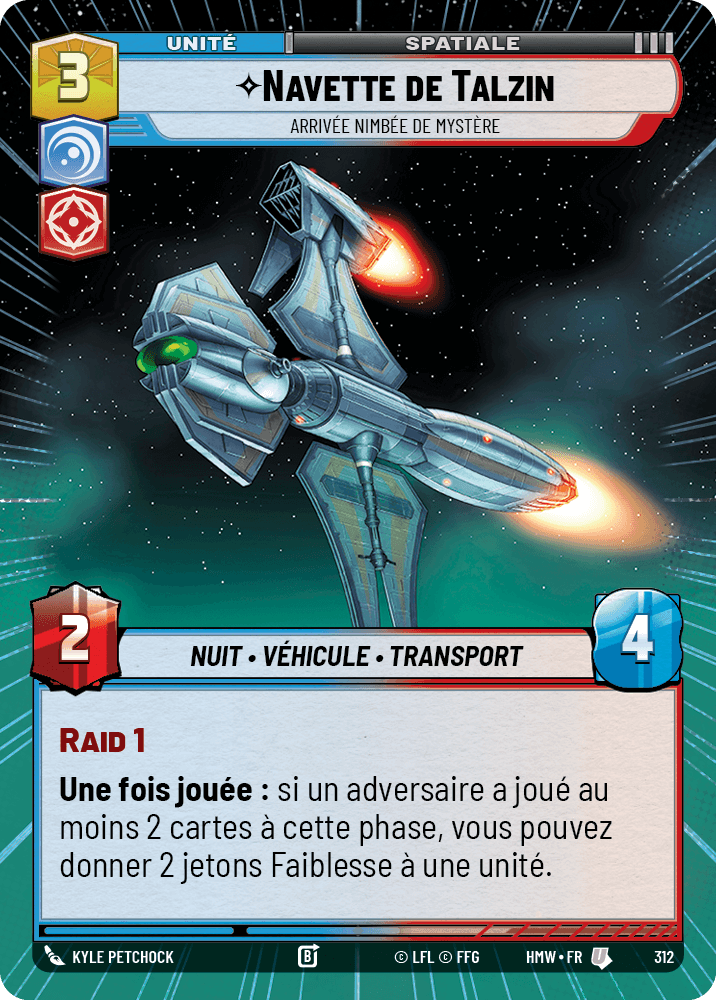 Navette de Talzin, Arrivée Nimbée De Mystère - XHMW-312 - Hyperspace - recto Français